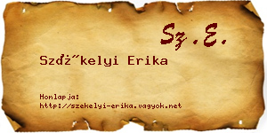 Székelyi Erika névjegykártya
